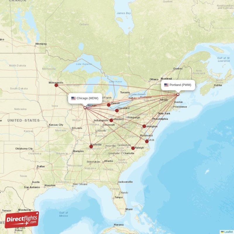 PWM - MDW route map