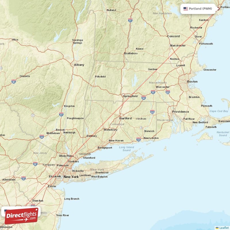 PWM - PHL route map