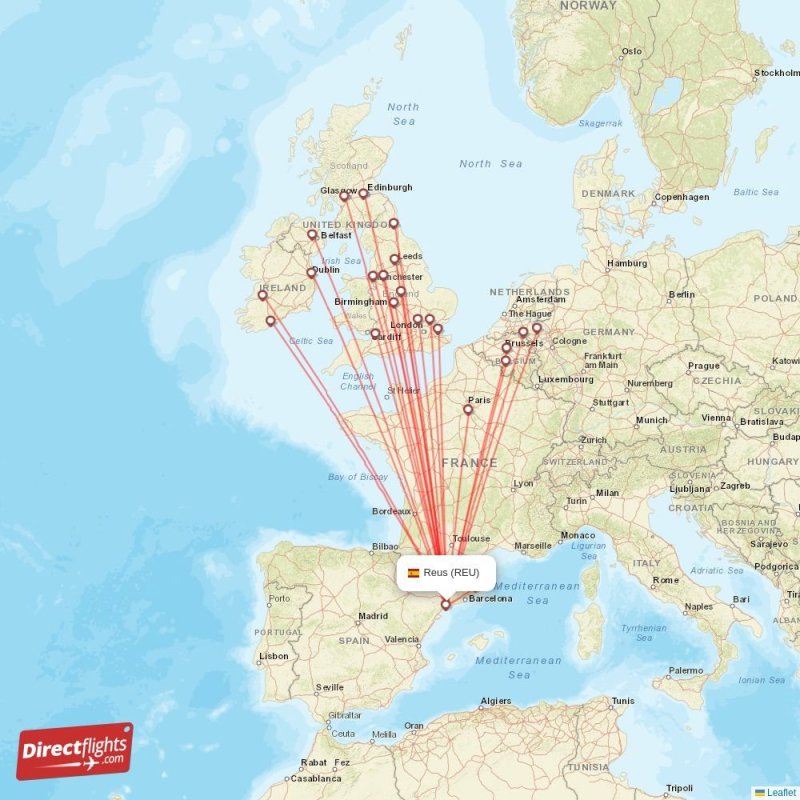 Reus Destination Direct flights from Reus - 24 destinations - REU, Spain - Directflights.com
