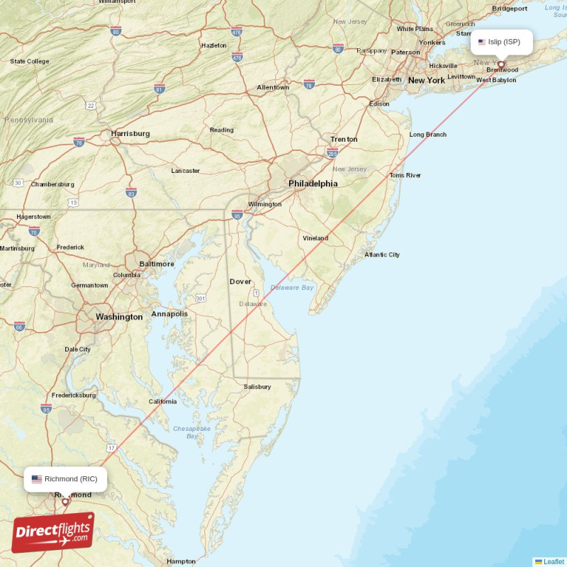 RIC - ISP route map