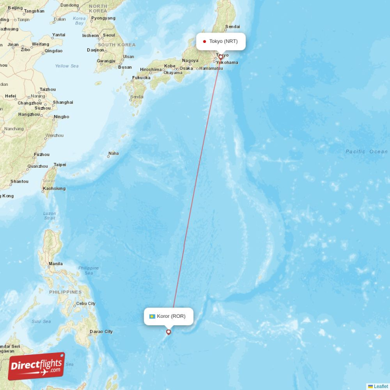 ROR - NRT route map