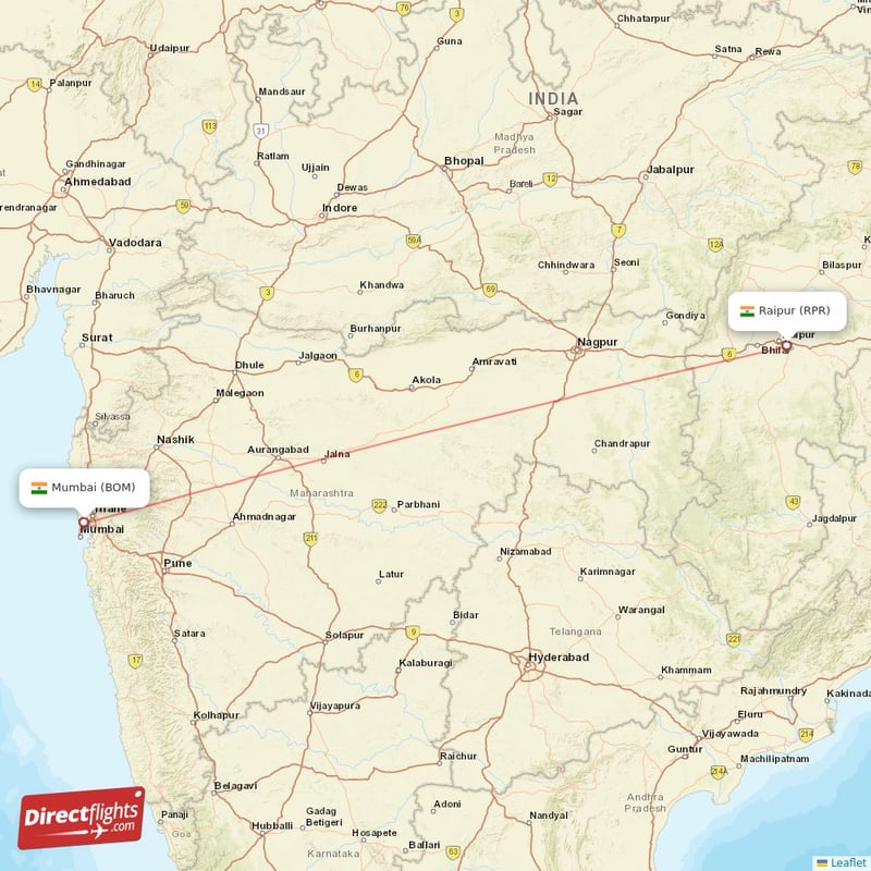 RPR - BOM route map