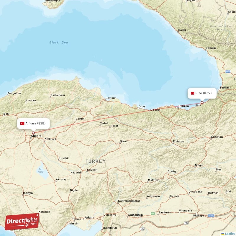 RZV - ESB route map