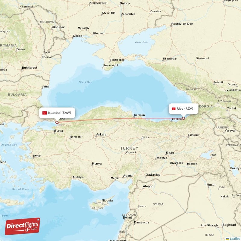 RZV - SAW route map