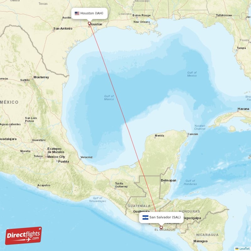 Direct flights from San Salvador to Houston SAL to IAH non stop