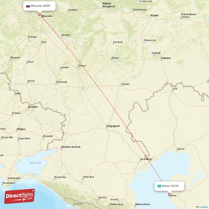 SCO - SVO route map
