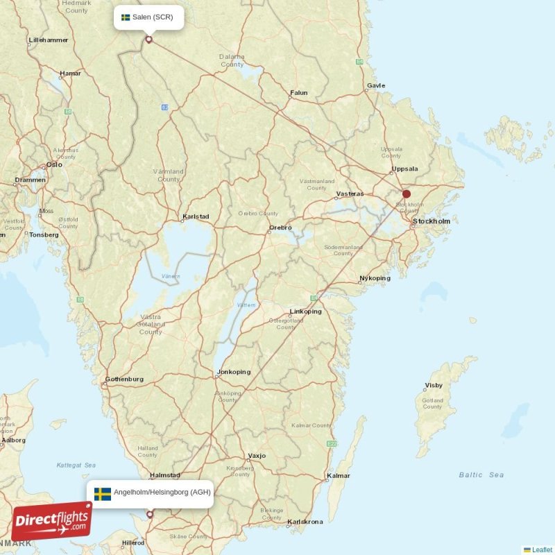 Direct flights from Salen to Angelholm/Helsingborg (SCR-AGH ...