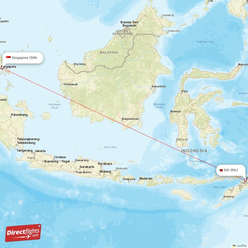 SIN - DIL route map