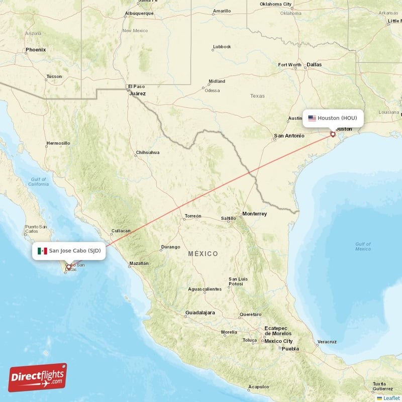 Direct flights from San Jose Cabo to Houston SJD to HOU non stop