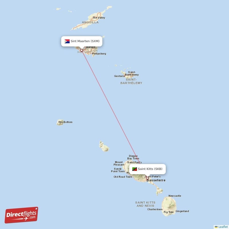 Direct Flights From Saint Kitts To Sint Maarten Skb To Sxm Non Stop 5026