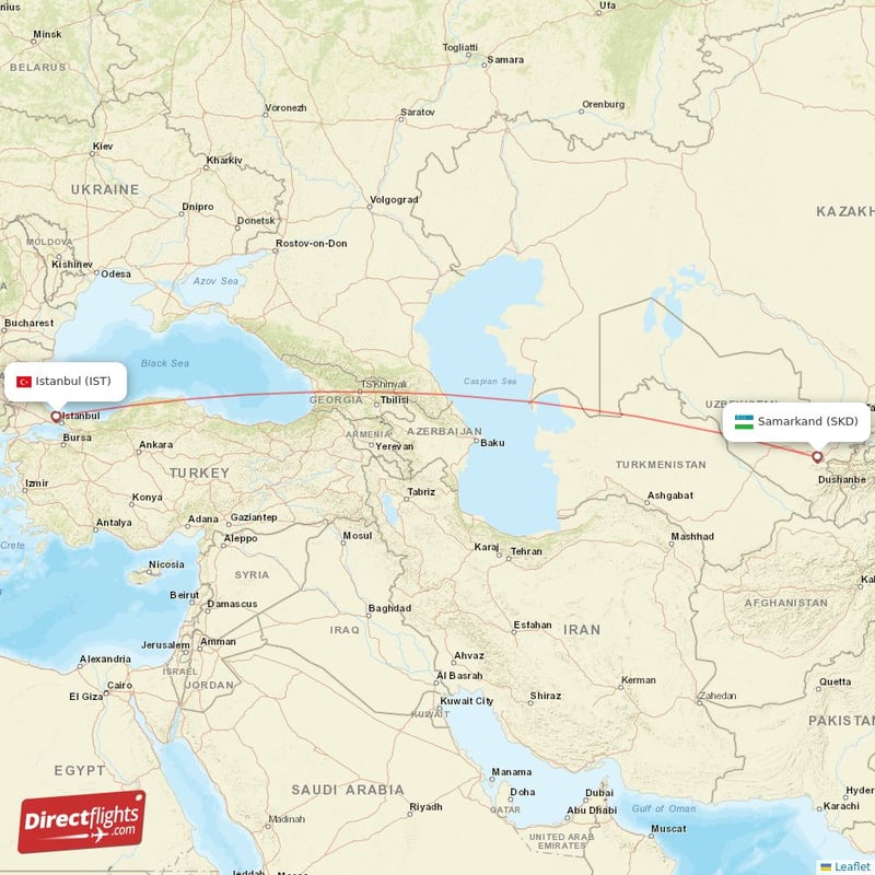 SKD - IST route map