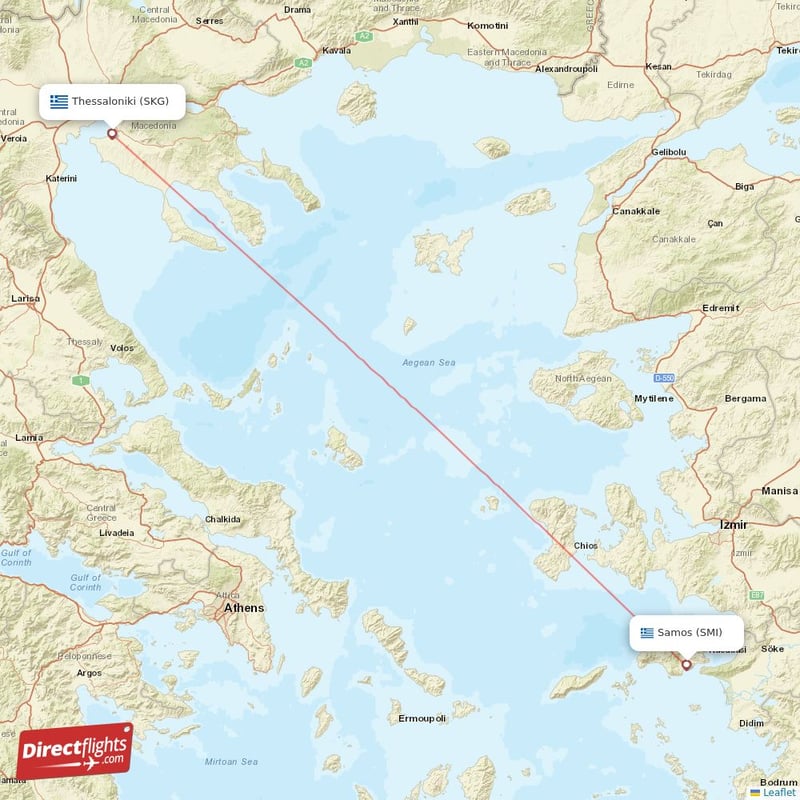 SKG - SMI route map