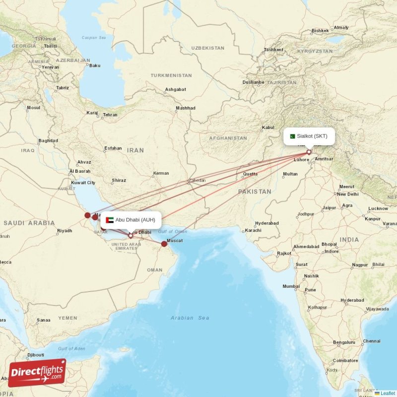 SKT - AUH route map