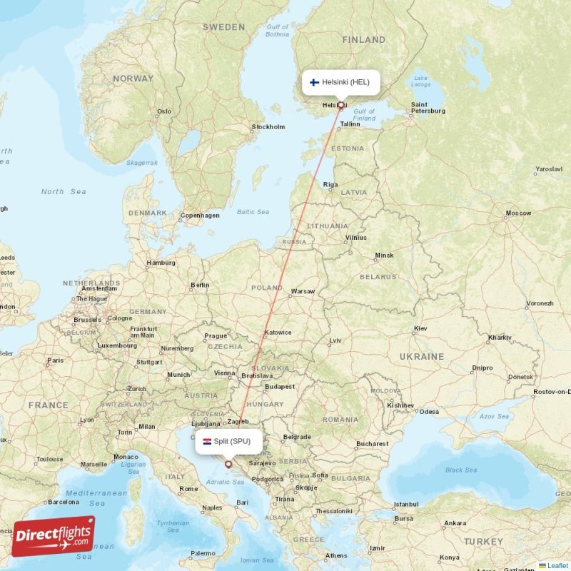 SPU - HEL route map