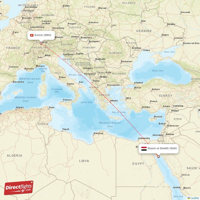 SSH - ZRH route map