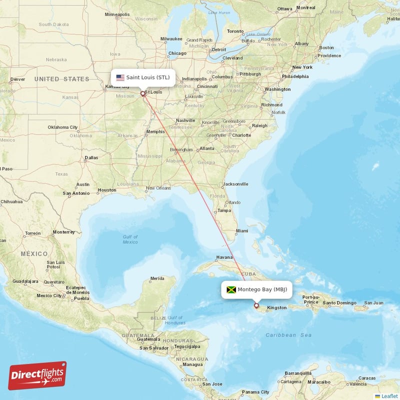 Direct flights from Saint Louis to Montego Bay STL to MBJ non