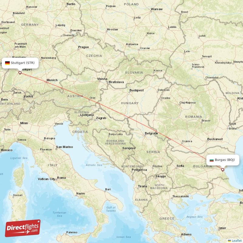 STR - BOJ route map