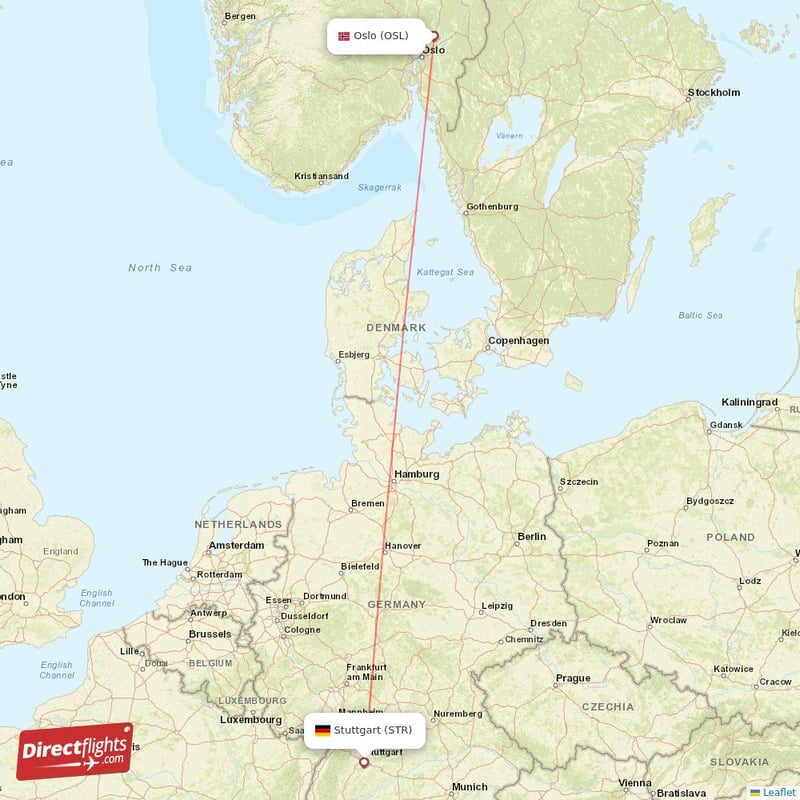 STR - OSL route map
