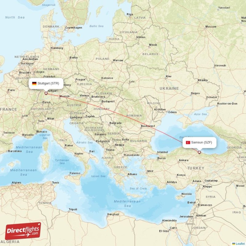 STR - SZF route map