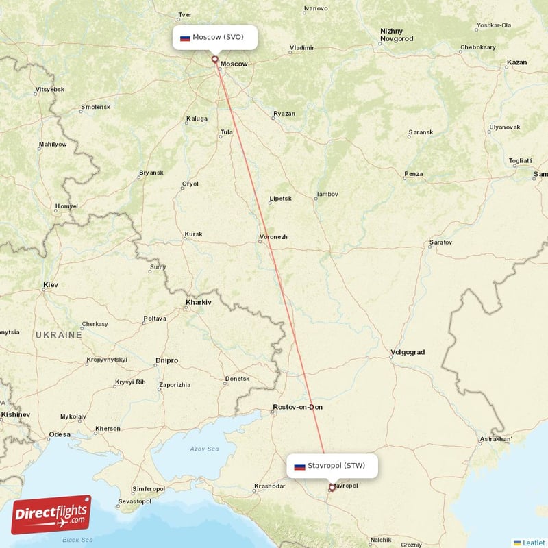 STW - SVO route map