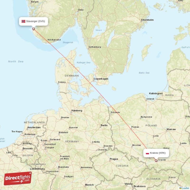 SVG - KRK route map