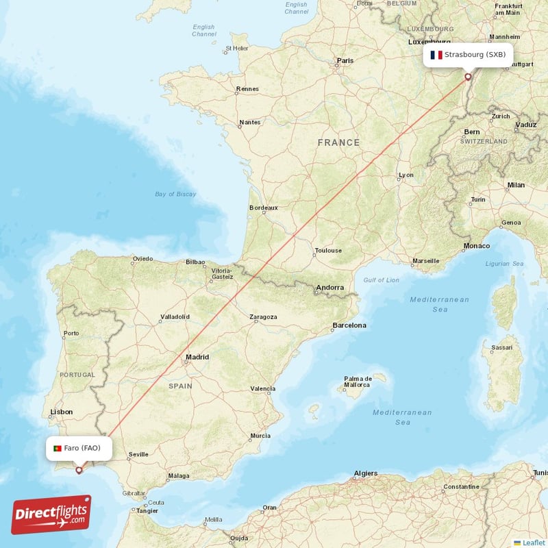 SXB - FAO route map