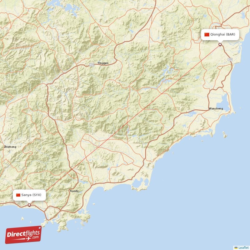 SYX - BAR route map