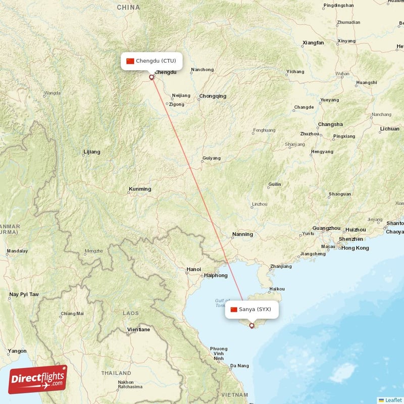 SYX - CTU route map