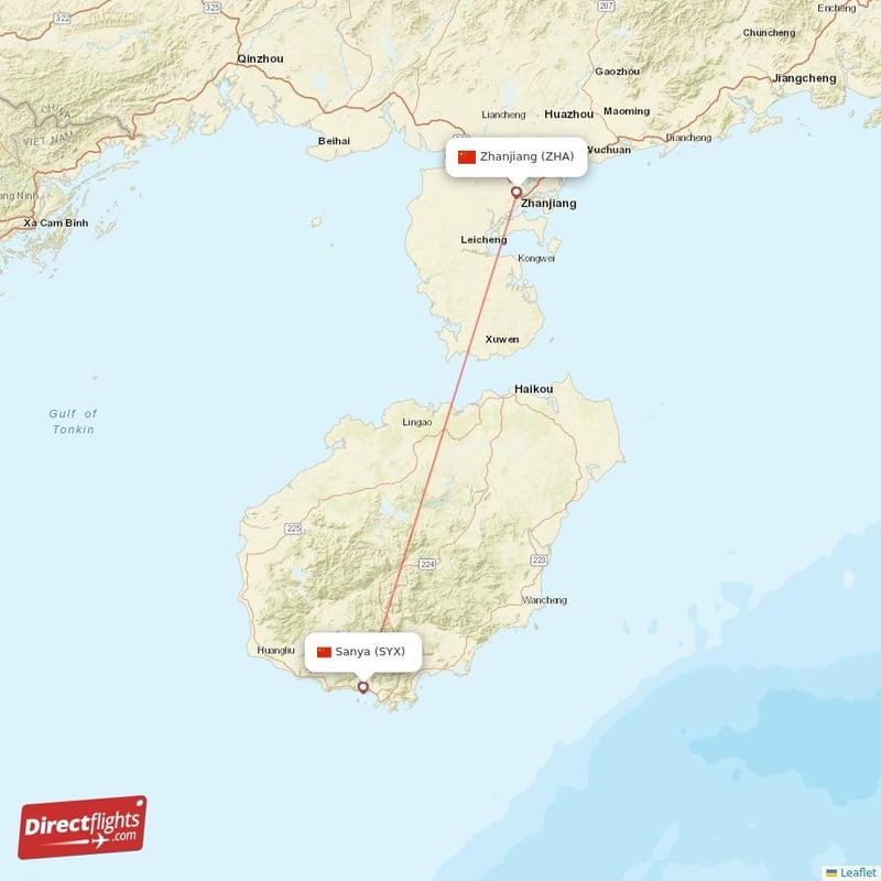 SYX - ZHA route map