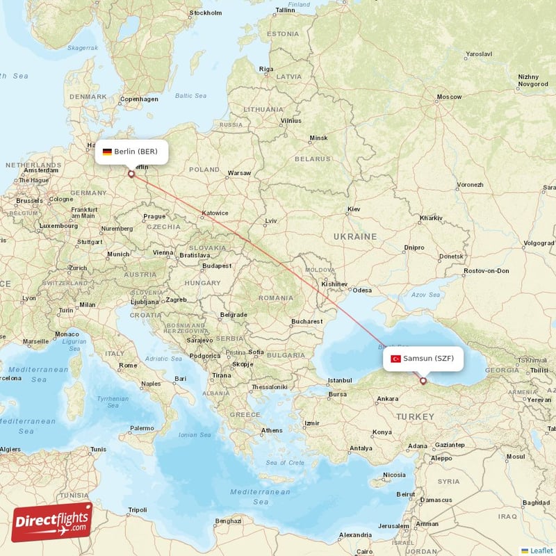 SZF - BER route map