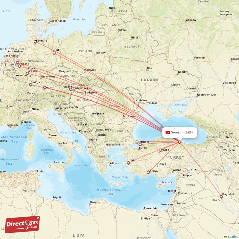 Direct Flights To Samsun - SZF, Turkiye - Directflights.com