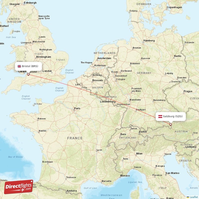 SZG - BRS route map