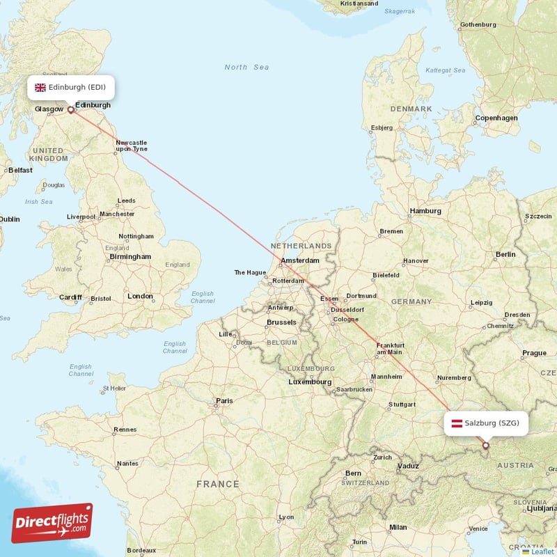 SZG - EDI route map