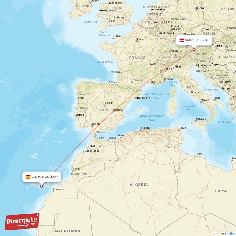 SZG - LPA route map