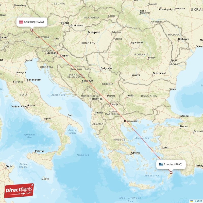 SZG - RHO route map