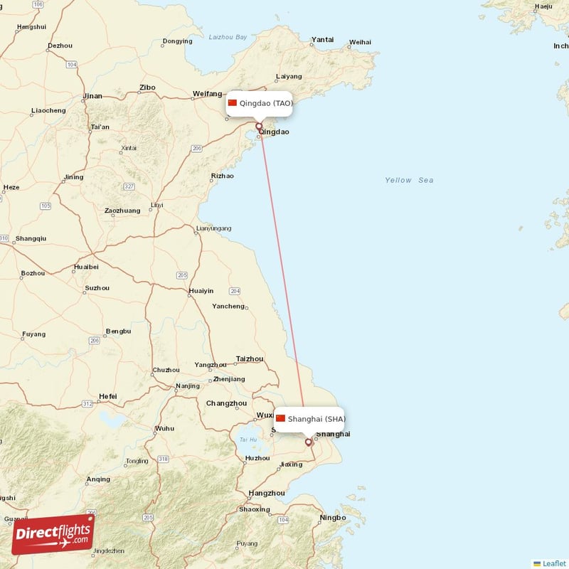 TAO - SHA route map