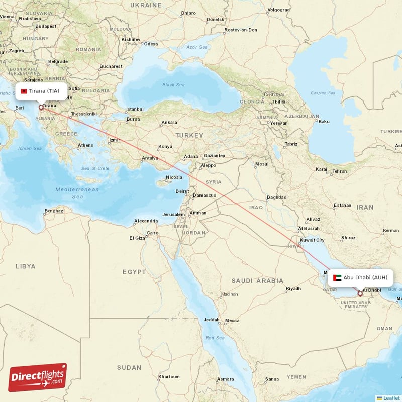 TIA - AUH route map