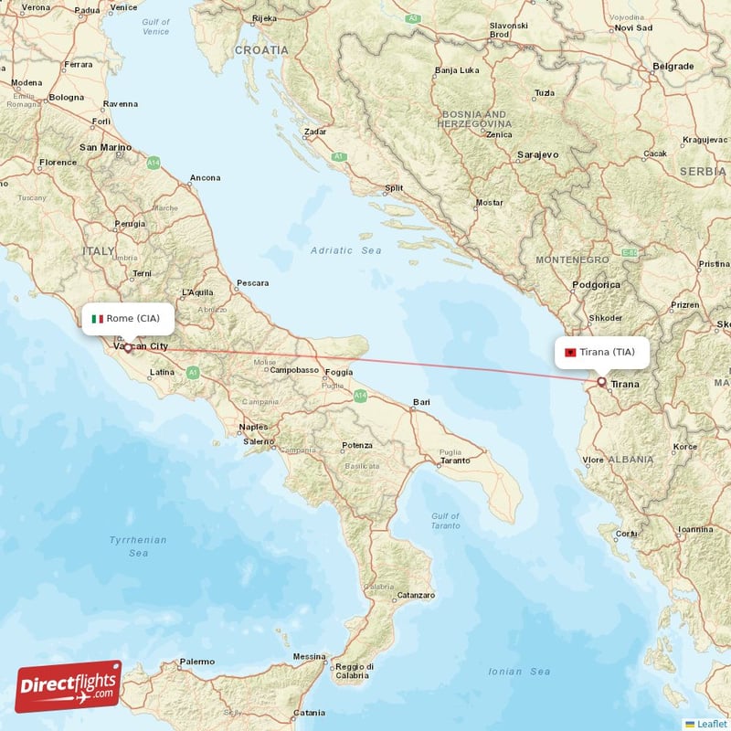 TIA - CIA route map