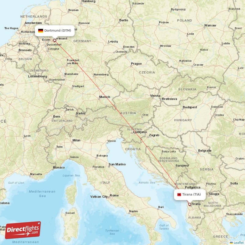 TIA - DTM route map