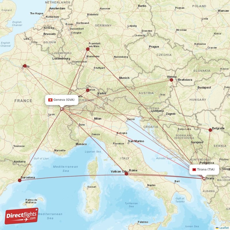 TIA - GVA route map
