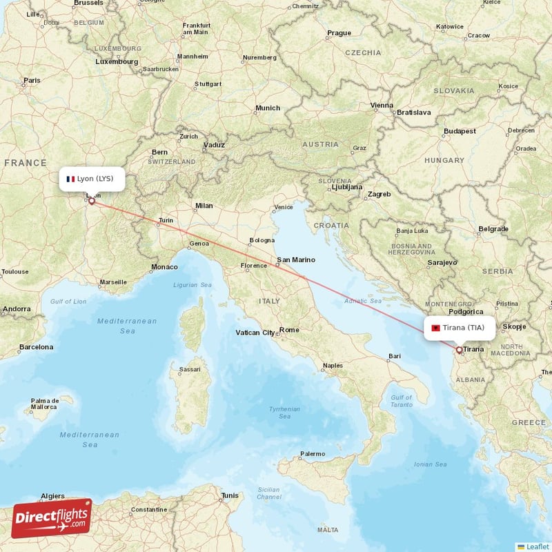 TIA - LYS route map