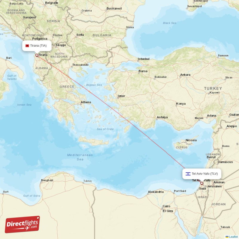 TIA - TLV route map