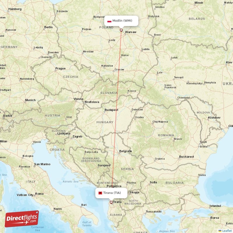 TIA - WMI route map