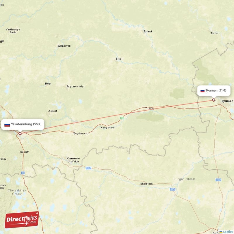 TJM - SVX route map