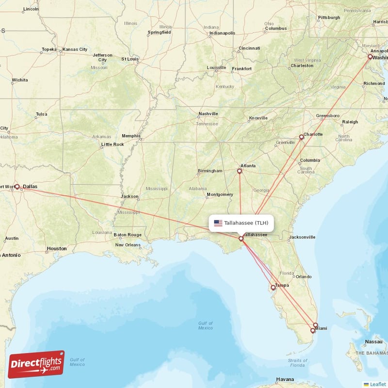 Direct flights to Tallahassee TLH USA Directflights