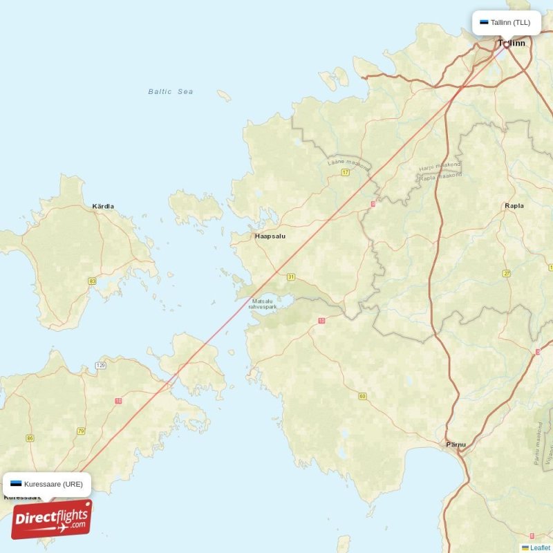 TLL - URE route map