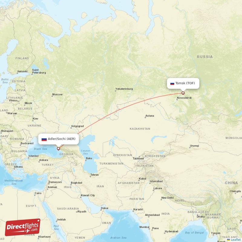 TOF - AER route map