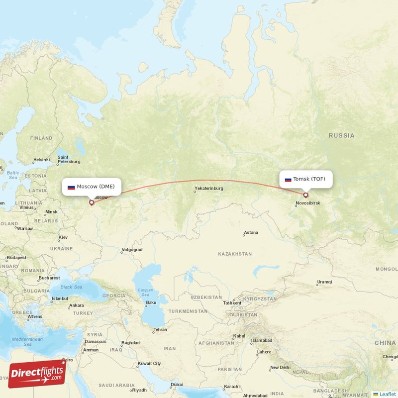 TOF - DME route map