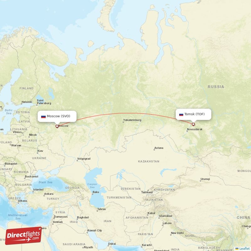 TOF - SVO route map