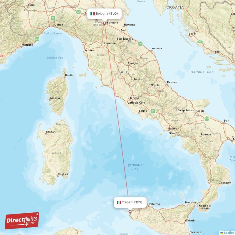 TPS - BLQ route map